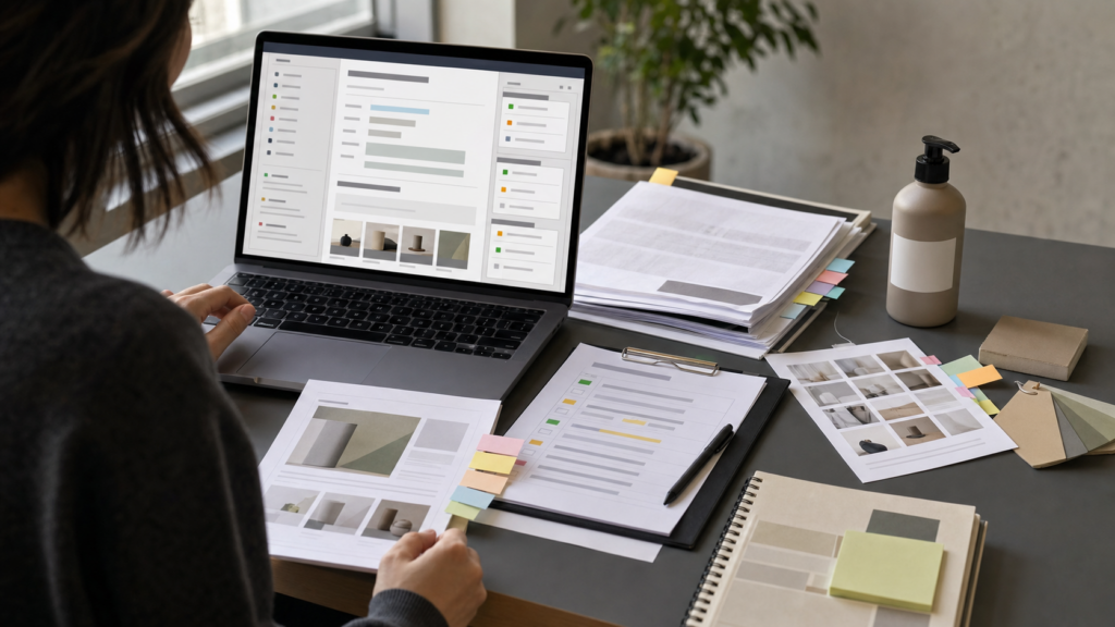 Photorealistic supporting image 1 for AI Content QA Belongs Inside WordPress, Not In A Separate Doc