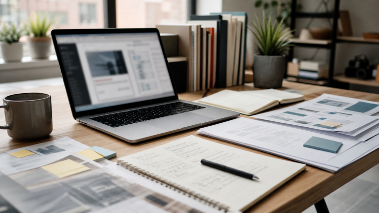 Photorealistic editorial image for One-Prompt SEO Drafts Break in WordPress
