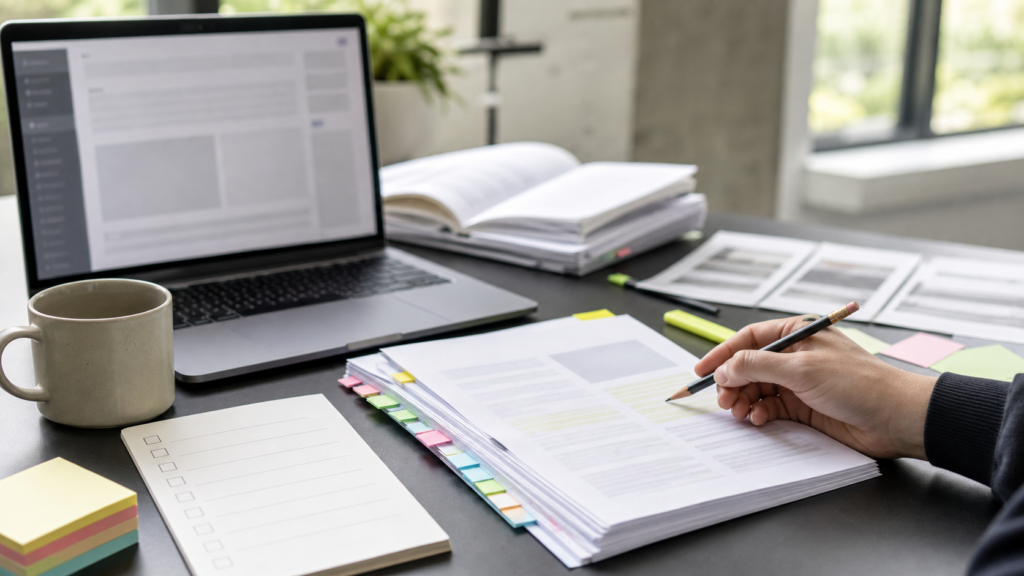 Photorealistic supporting image 1 for One-Prompt SEO Drafts Break in WordPress