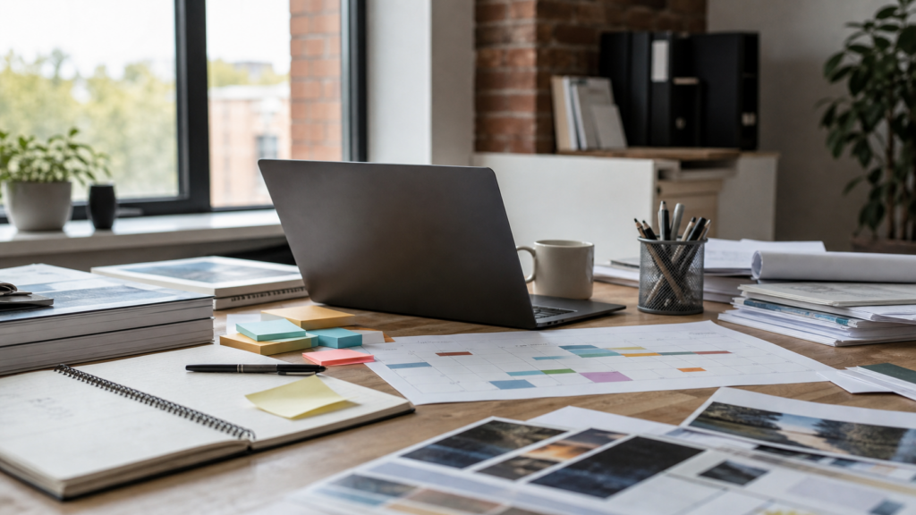Photorealistic editorial image for The Editorial Calendar Is A WordPress Data Model Problem