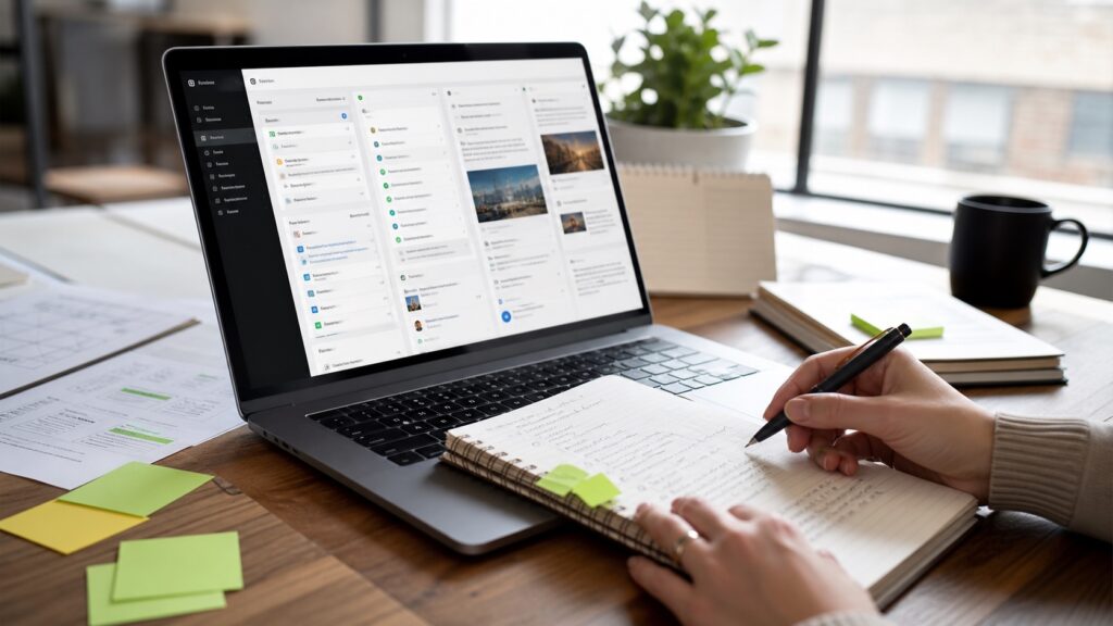 Editor reviewing AI translation workflow for WordPress SEO